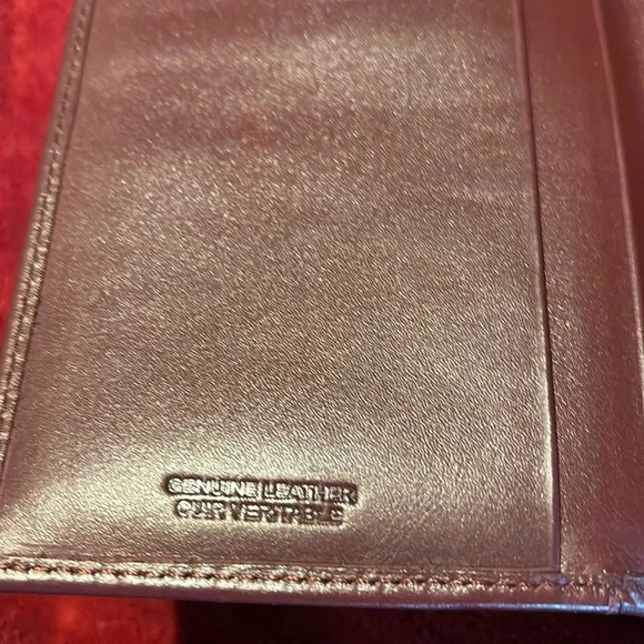 Genuine Leather wallet passport card holder in chocolate Brown - Picture 7 of 17